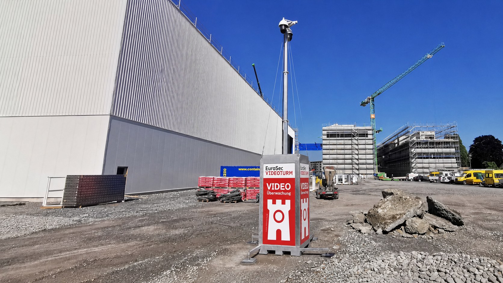 EuroSec Videoturm auf einem grossen Areal